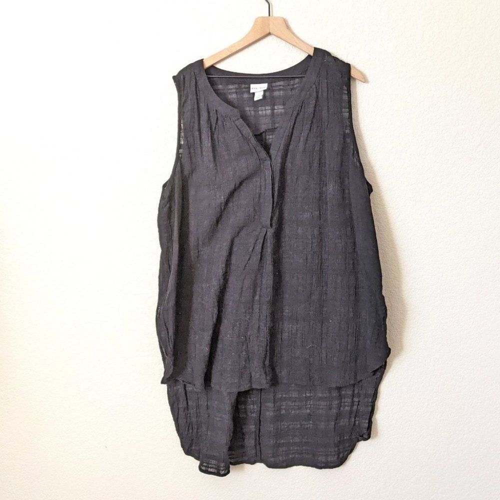 Ava & Viv Black Sleeveless Tunic Top 4X